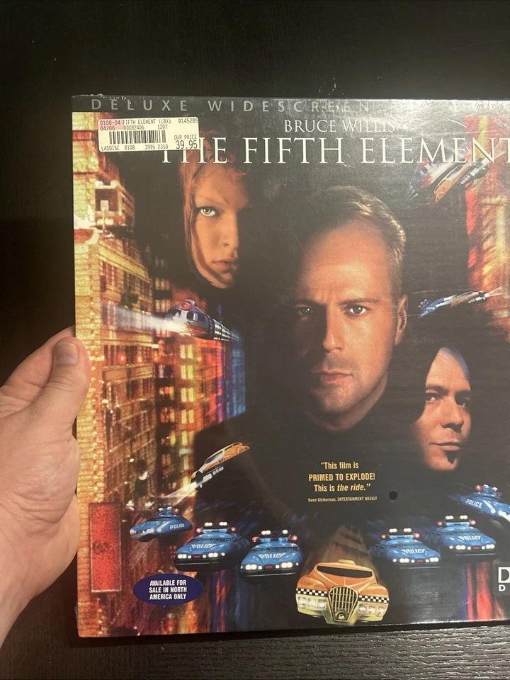1997 The Fifth Element Laserdisc 2-Disc Set Deluxe Widescreen Edition New Sealed Foto 3 de 4