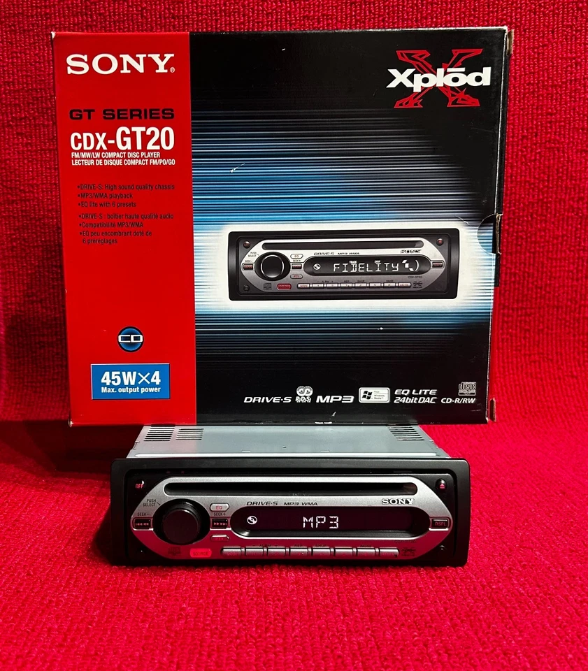 SONY CDX-GT20  FM/MW/LW COMPACT DISC PLAYER GT SERIES COLOR NEGRO - Imagen 1 de 4