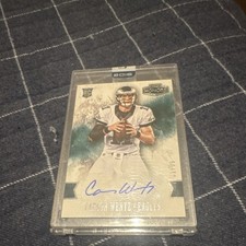 2016 Panini Honors Rookie Auto Carson Wentz #77 /99 Eagles RC FIRST ON PRINT