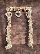 Meterware Türkranz, hölzerne Hochzeit, Holzlocken, Kranz, Holzdeko, Krullen, DIY
