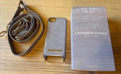 Ideal of Sweden for iPhone SE/8/7/6/6S Montazami Lavender Croco Leather Case