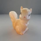 Fenton Glass Sugary Squirrel Hand Painted & Signed By Artist Original Sticker