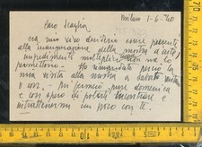 Autografo Cristoforo De Amicis Pittore Alessandria Milano mj 333