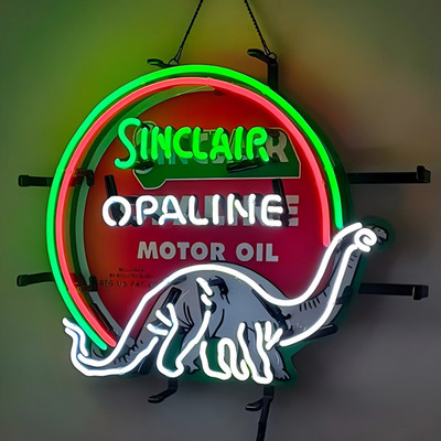 Sinclair Opaline Motor Oil Neon Sign 20''x16'' ViVid Light Lamp Gas Station Garage