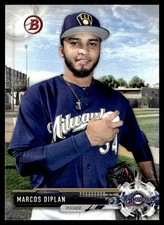 2017 Bowman Draft Marcos Diplan Milwaukee Brewers #BD-16