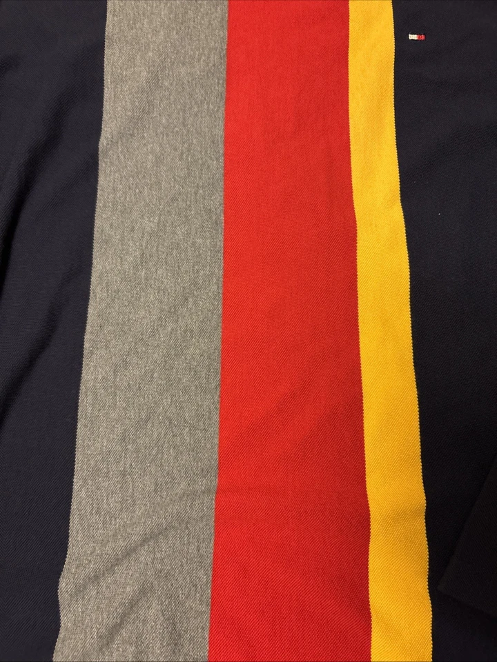 Tommy Hilfiger Four Colorblock Turtleneck Cotton  Long Sleeve Men’s L Y2K Preppy - Image 4 of 4