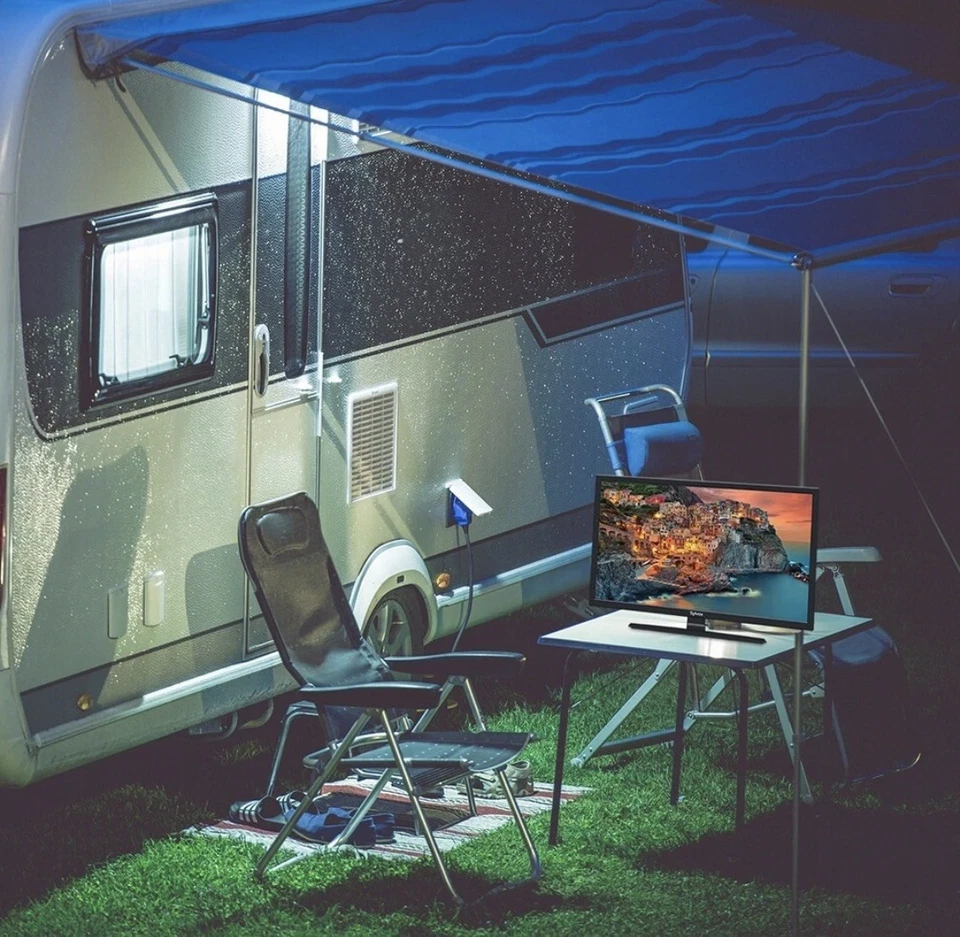 SYLVOX 12/24 Volt 24 Inch RV TV 1080P Built-in DVD Player Speaker FM Radio - Image 4 of 4