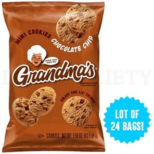 Grandma's Mini Chocolate Chip Cookies 1.55oz Lot of 24 Bags