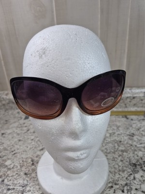 Stylish Gradient Lens Sunglasses UV400 Protection Black Brown Tortoise Frame Cat