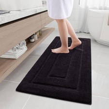 Buganda 47"x20" Microfiber Bath Rug, Soft, Absorbent, Non-Slip Mat