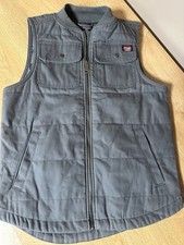 Wrangler Workwear Quilt Lined Duck Vest Charcoal Men's Medium New