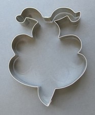 GRANDE Cortador de Galletas Abejorro Cajón y Barril Susiebee Tono Plata Metal 6 1/2"