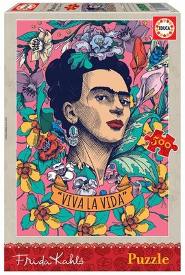 NEW Educa Jigsaw Puzzle 500 Pieces 10+ Ages Viva la Vida Frida Kahlo