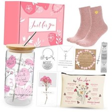 Christian Gifts for Women, Catholic Faith Spiritual Gift with 16 Christian Pink