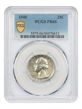 1940 25C PCGS PR66 - Washington Quarter
