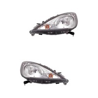Halogen Scheinwerfer Set Links & Rechts H4 Chrom FüR Honda Jazz III