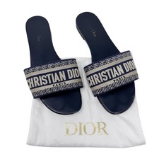 CHRISTIAN DIOR Dway Navy Blue White Slide San...