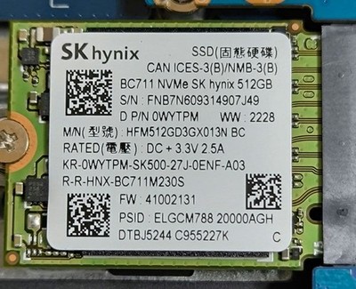 SK hynix BC711 512GB M.2 NVMe SSD Interne Solid State Drive