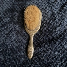 Vintage Antique Silver Plated Ornate Heavy Hair Brush