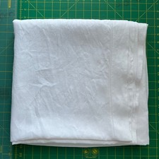 White Linen Tablecloth 118" x 62"  Preowned