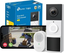 TP-Link Tapo D210 2K Video Doorbell Wireless Chime AI Detection No Monthly Fee