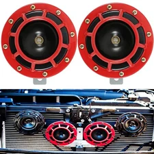 2pcs 12V Truck Car Air Horn Kits Super Loud Compact Electric Blast Dual Tone 