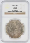 1887 Morgan Silver Dollar NGC MS63 S$1 Philadelphia Minted No Reserve