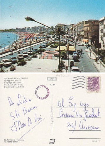 Cartolina Rara GIARDINI NAXOS - MESSINA - 第 1/1 張圖片
