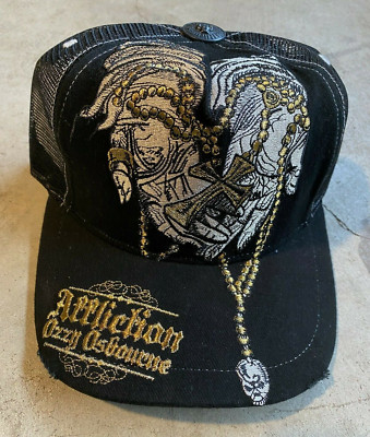 Affliction Vintage New Ozzy Osbourne Black Hat Adult One Size Cap