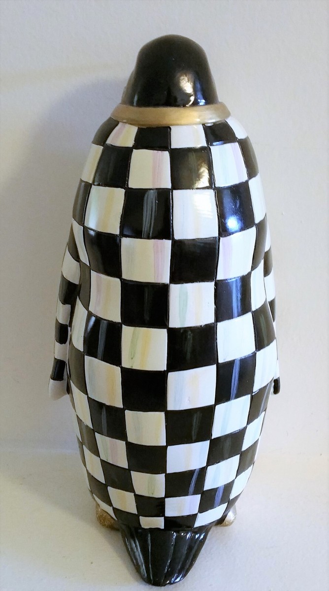 NEW Mackenzie Childs Irresistibly Cute COURTLY CHECK PENGUIN