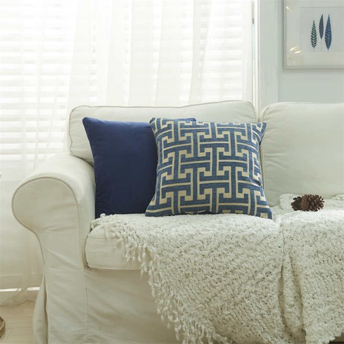 Geometric Lines Textured Cushion Cover Sofa Bed Square Pillow Case Home Decor - Picture 23 of 58