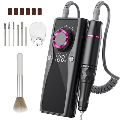 Portable Electric E File Scamander,Professional Rechargeable 45000rpm Nail Drill