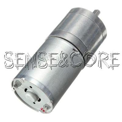 12V DC High Torque Gear Motor - 60 RPM, 25mm Shaft, Powerful Reduction Motor For DIY Projects
