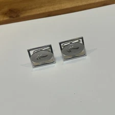 Men’s Signed Swank Silver Tone Cufflinks