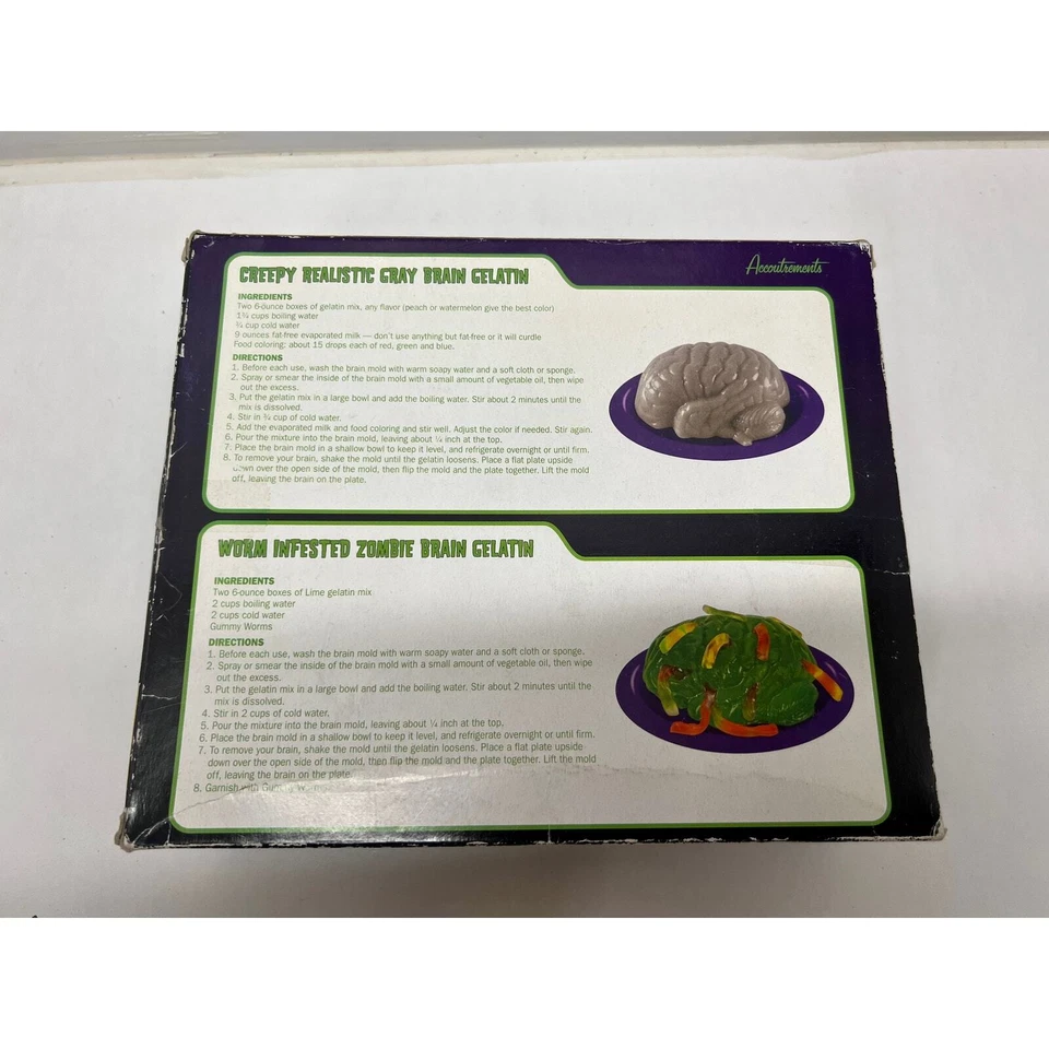 2006 万圣节僵尸大脑塑料明胶模具带盒 — 第 3/4 张图片