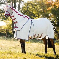 Rambo Horse Optimo Supreme Summer Sheet Fly Rug - Navy Check/Cherry