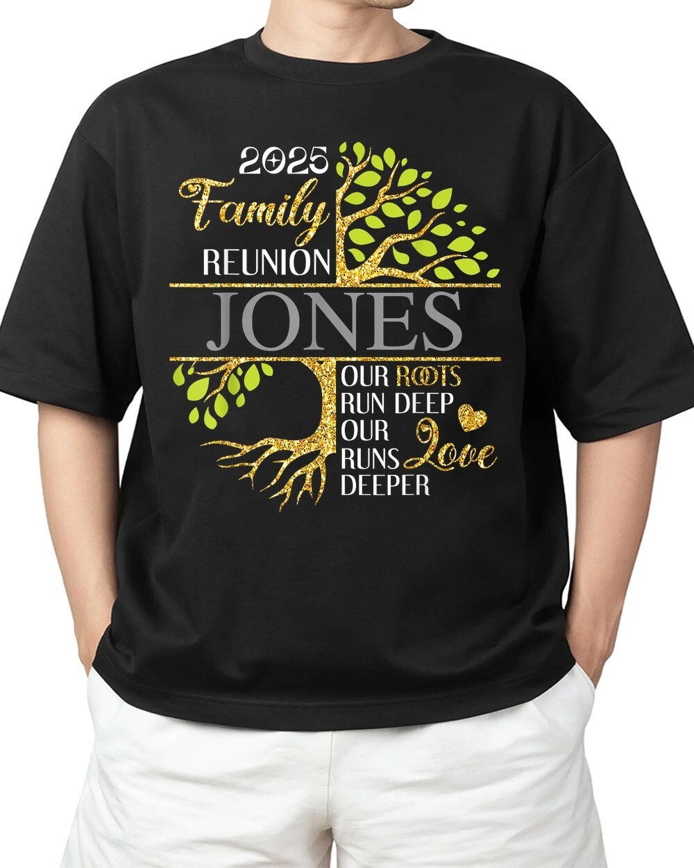Jones Family Tree Funny 2025 Reunion T-Shirt for Adults S-4XL