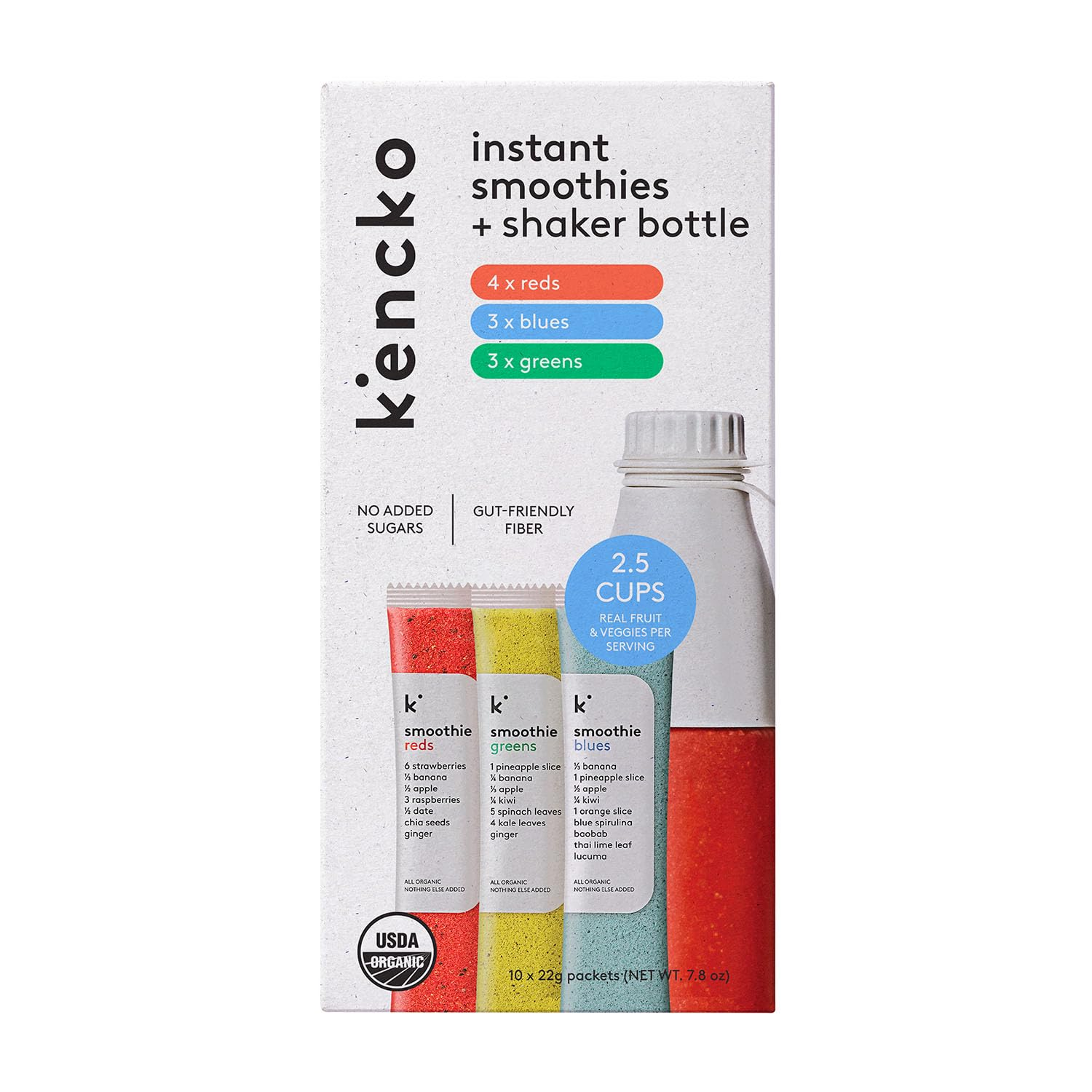 10-in-1 Smoothie Mix Kit with Reusable Bottle for Quick Breakfast