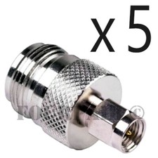 5 Pack - SMA Male to N Female RF Wifi Antenna Coax Adapter Converter Connector