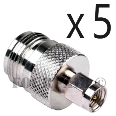 5 Pack - SMA Male to N Female RF Wifi Antenna Coax Adapter Converter Connector