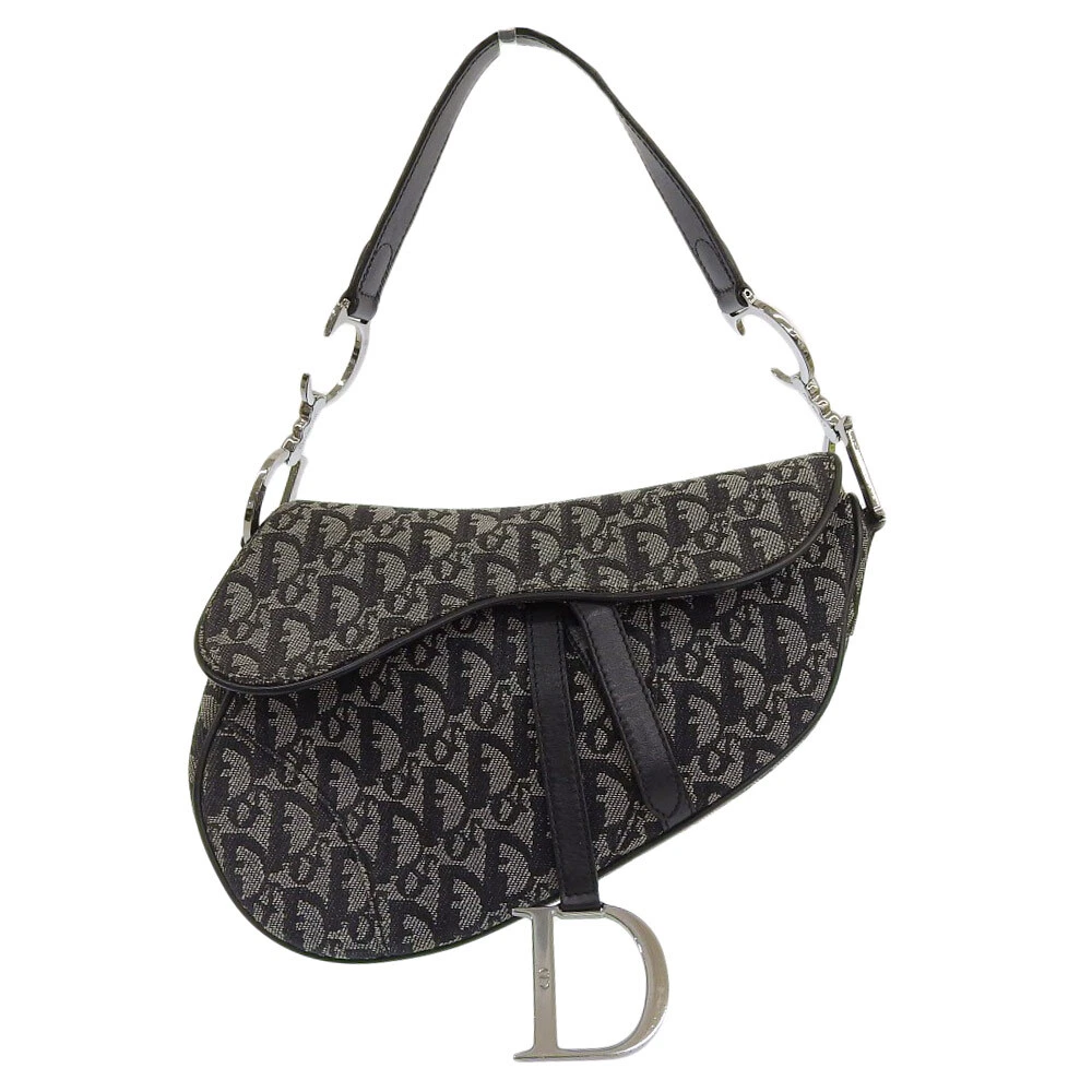 Sac bandoulière Dior Trotter Saddle une ceinture pochette toile x cuir noir série