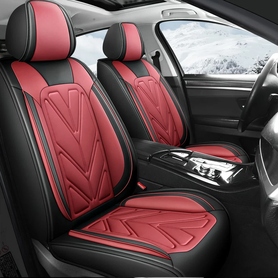 For Mercedes-Benz Car Seat Covers NAPA Leather 5-Seat Front Rear Protectors Pad - Image 2 of 4