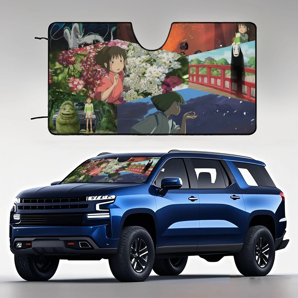 Spirited Away Car Windshield Sun Shade for SUV Car Truck Front Window