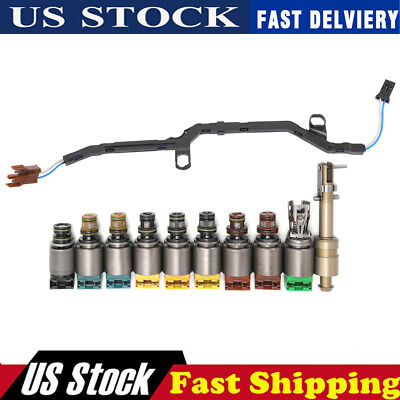 OE ZF6HP21 9PCS Transmission Solenoid Valve Kit w/ Harness 1068298047 for BWM
