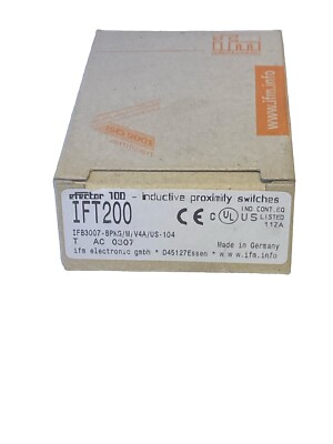 Ifm Electronic induktiver Sensor IFT200 Schliesser M12x1 DC PNP