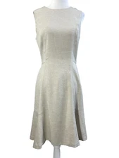 White House Black Market Womens Dress Size 6 Beige Cocktail Carrier