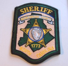 MECKLENBURO COUNTY~SHERIFF~1773~NORTH CAROLINA~FABRIC  PATCH