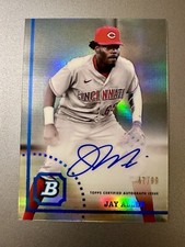 2022 Bowman Heritage Jay Allen 47/99 Refractor Chrome Auto Parallel #CPAJA Reds