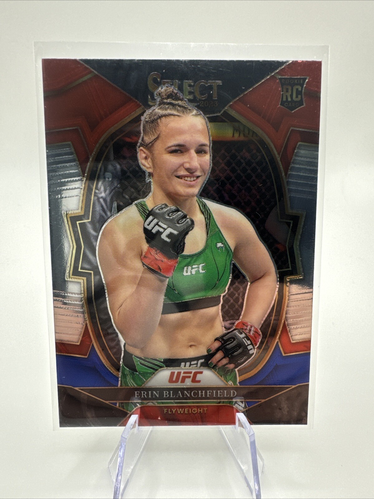 2023 Panini Select UFC - Concourse Red & Blue Prizm #14 Erin Blanchfield (RC)