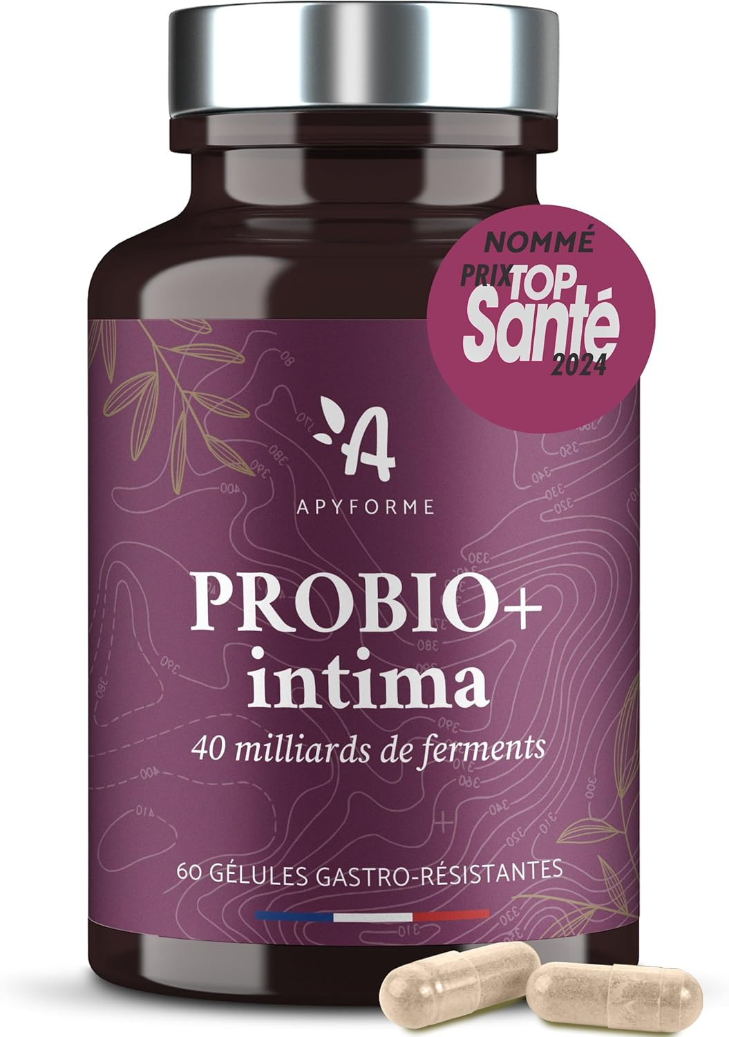 Probiotique flore intime contre les inconforts : APYFORME Probio + Intima 60 gélules